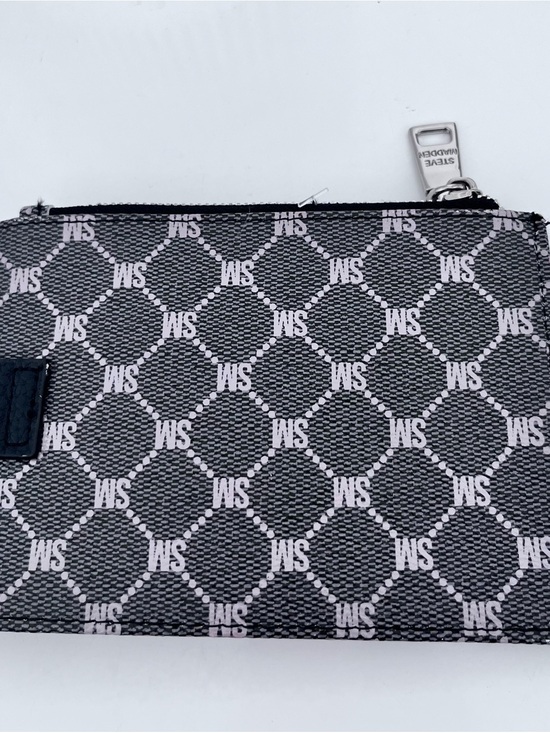 Steve Madden Handbags - Steve Madden Black and White Logo Zip Wallet